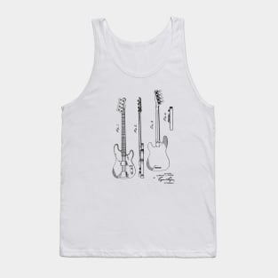 Guitar Vintage Patent Drawing Tank Top